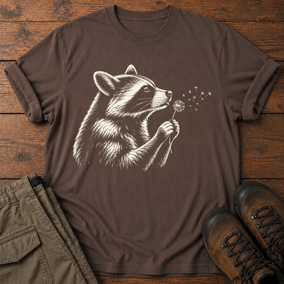 Raccoon and Dandelion T-Shirt