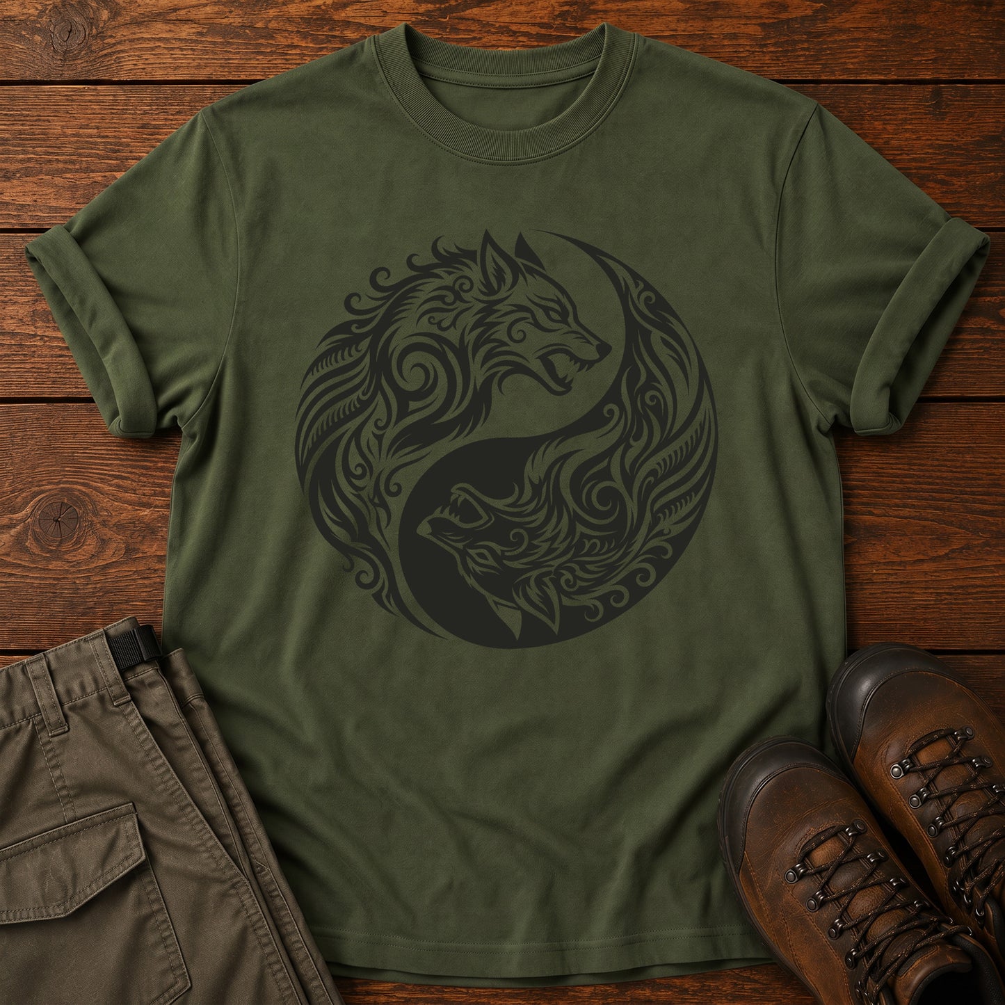 Yin Yang Wolves T-Shirt