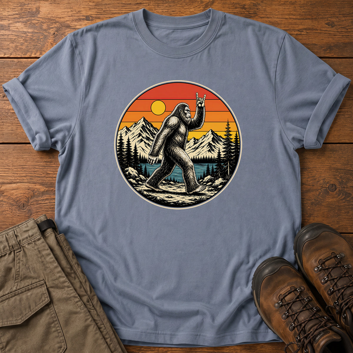 Bigfoot Rock On T-Shirt