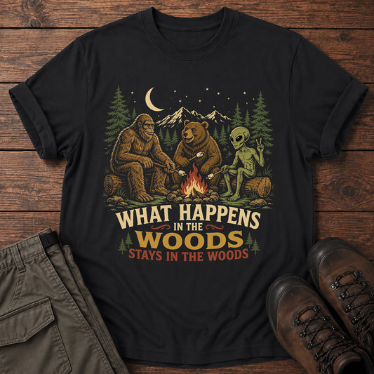 What Happens In the Woods T-Shirt