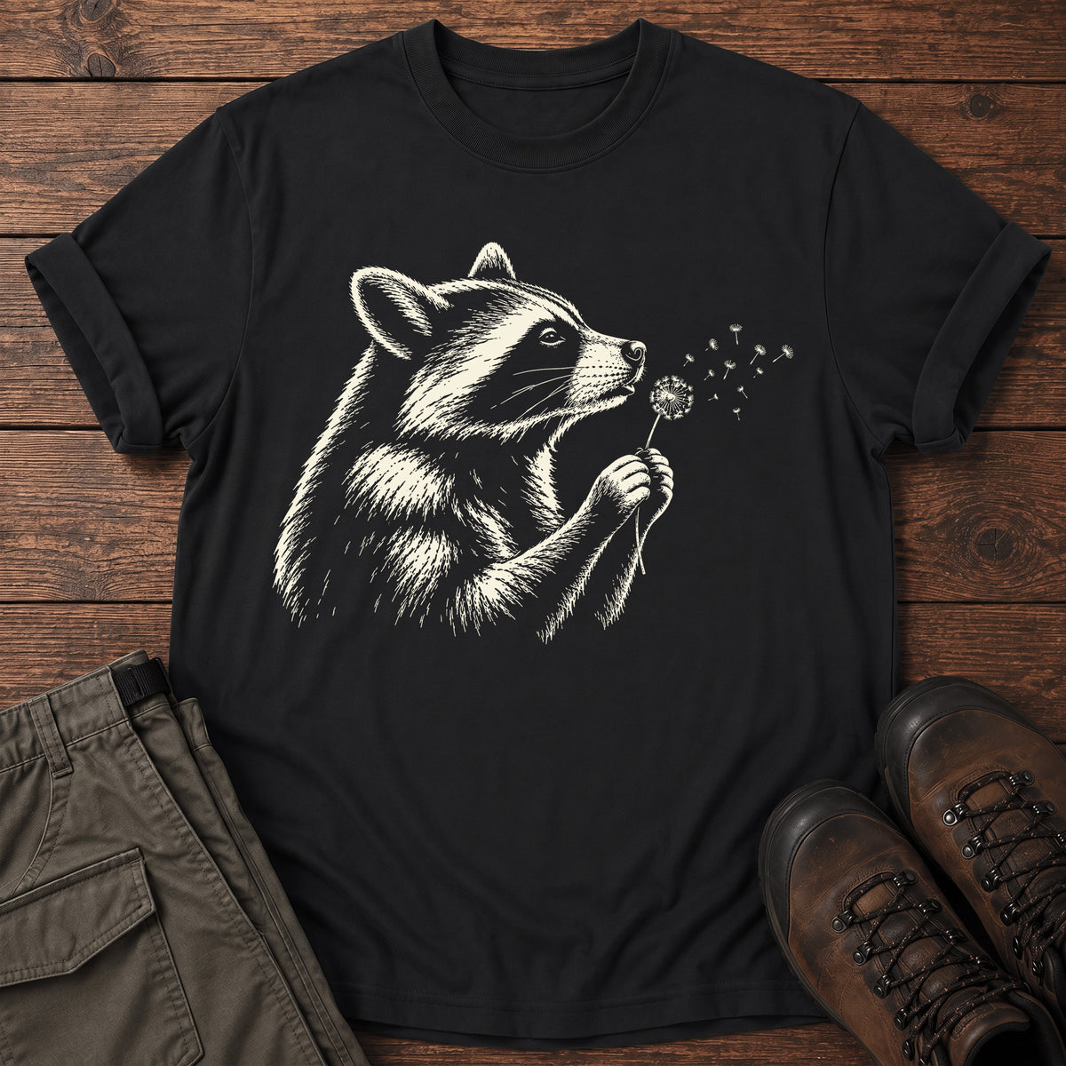 Raccoon and Dandelion T-Shirt