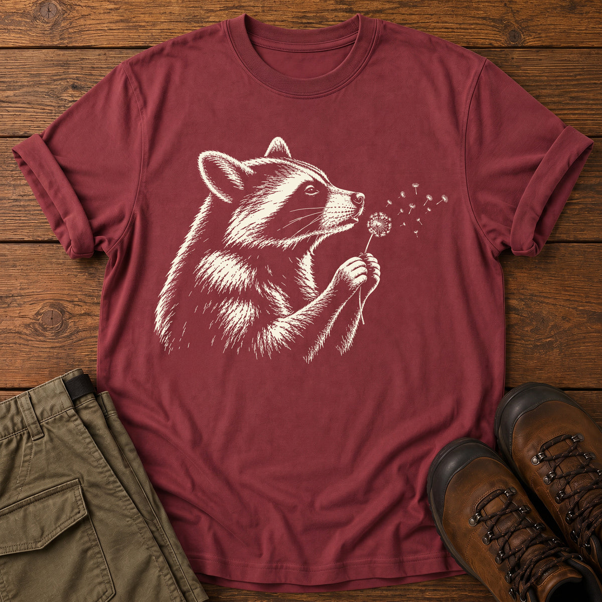 Raccoon and Dandelion T-Shirt