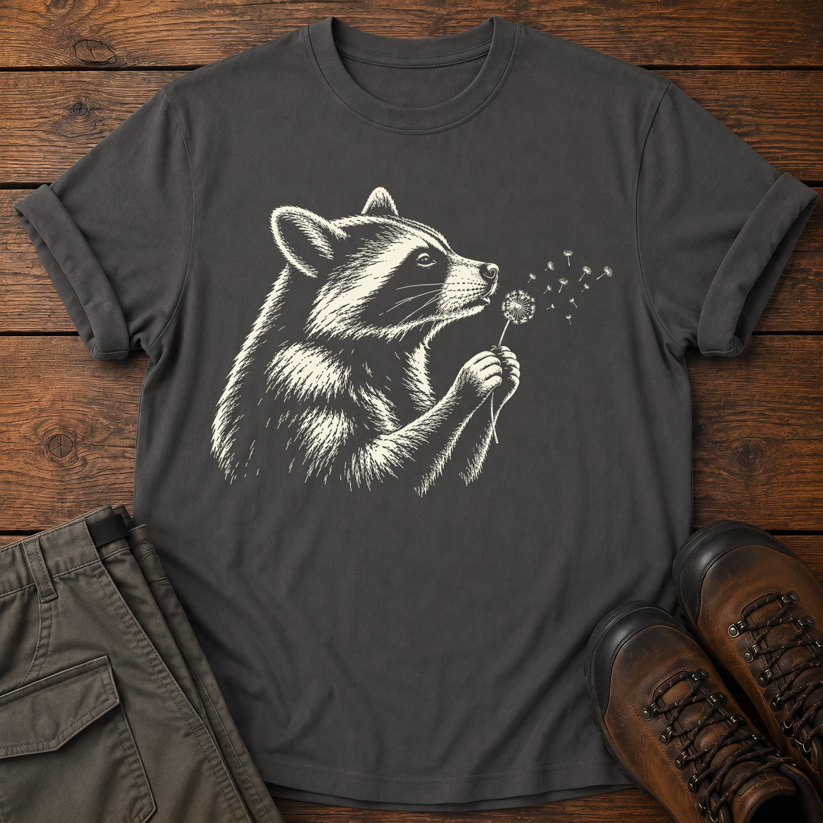 Raccoon and Dandelion T-Shirt