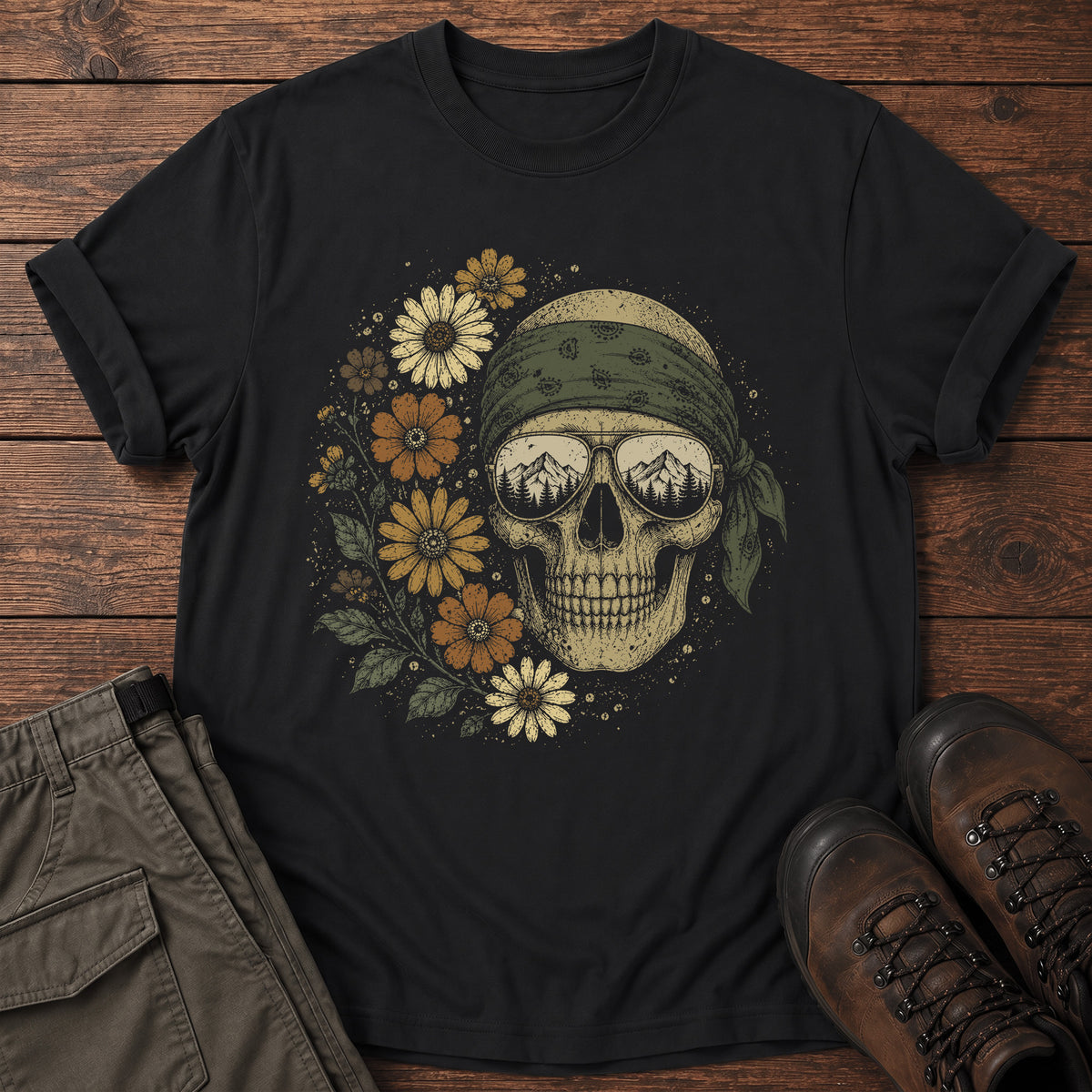 Skull and Flowers T-Shirt